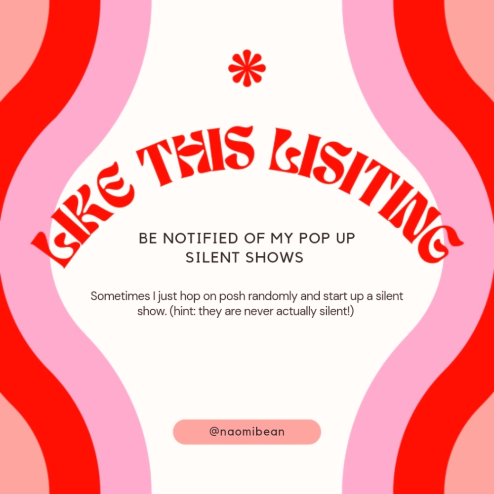 Like this listing to be notified of my pop up shows.